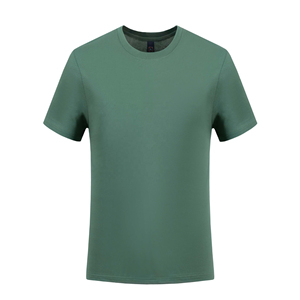 Camiseta de Manga Corta con Cuello Redondo para Hombre, 100% Algodón, Color Sólido, Estilo Casual, Corte Regular, Tejido Liso - Product Image 3