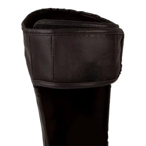 Protège-tibias en PU pour adultes, bleu turquoise et noir, fermeture auto-agrippante, équipement de protection léger pour le sport, toutes saisons - Product Image 2