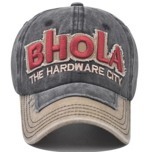 Color Matching Two Tone Sporty Twill <b>Baseball</b> <b>Caps</b> Vintage Distressed 6 Panel Construction Embroidered Alphabet Patch Trucker - Product Image 2