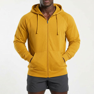 Men's Casual Workwear Full <b>Zip</b> Hoodie Solid Color Soft Fleece Professional Fit Custom Woven Label OEM Bulk Supplier - Product Image 2