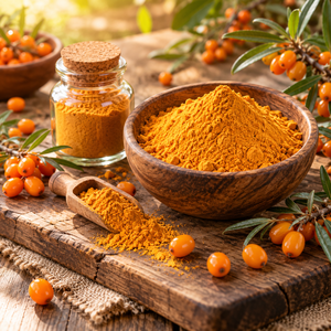 Ingrediente Natural de Fruta de Naranja con Textura Fina, Perfecto para Smoothies, Mezclas para Hornear y Bebidas, Polvo de Espino Amarillo - Product Image 5