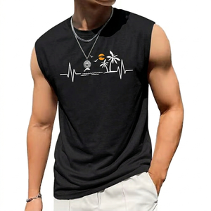 เสื้อกล้าม RexFit Sports ทรงโอเวอร์ไซส์ ผ้าโพลีเอสเตอร์ทอแบบวินเทจ ระบายอากาศได้ดี คอกลม สำหรับผู้ชาย สไตล์สตรีทแวร์ เสื้อผ้าออกกำลังกาย ลายตัวอักษร - Product Image 2