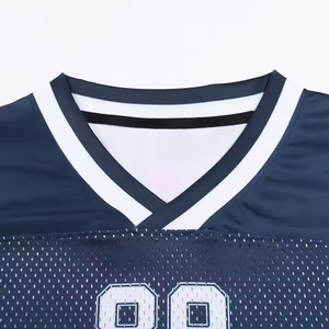 American Football Jersey V-Neck Short Sleeve 89 Number Solid Design 100% Polyester Moisture Wicking Fitted Unisex Adult - Product Image 2