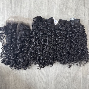Extensions de Cheveux Vietnamiens Vierges Super Qualité 100% Prix d'usine Pixie Curl Super Double Dessiné Couleur Naturelle Produit Tendance - Product Image 1