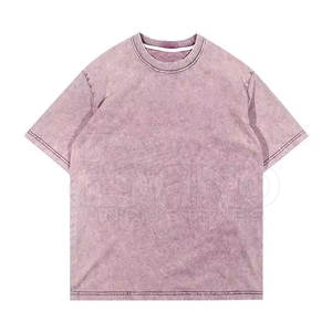 Camiseta de Hombre con Lavado Ácido de la Mejor Calidad, 100% Algodón, Transpirable, Informal, para Verano - Product Image 3