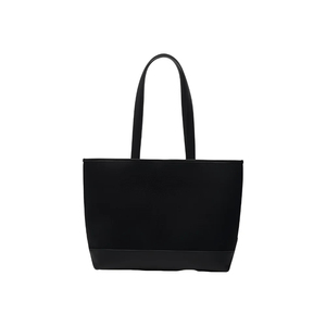 Sac fourre-tout minimaliste en polyester noir, ouverture supérieure, usage quotidien, style féminin - Product Image 3