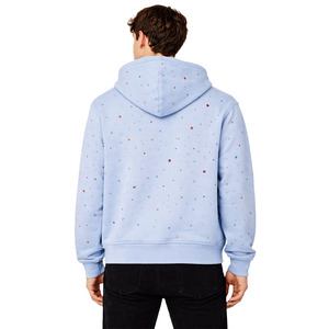 เสื้อฮู้ดผ้าฝ้ายฟลีซปักลายเพชรแบบเต็มตัว ซิปยาวทรงโอเวอร์ไซส์ สตรีทแวร์ สกรีนโลโก้ได้ ผ้าหนา น้ำหนักมาก สั่งซื้อขั้นต่ำน้อย จัดส่งจำนวนมาก - Product Image 4