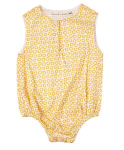 Mono de Bebé de Algodón Orgánico de Alta Calidad, Amarillo Estampado, Sin Mangas, Suave, para Recién Nacidos, Proveedor de Ropa Infantil - Product Image 2