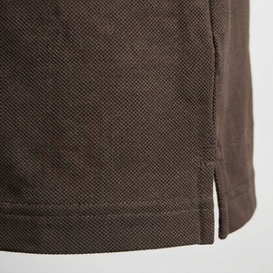 Polo de Manga Corta para Hombre, Color Marrón, 100% Algodón Piqué, Casual, Transpirable, Corte Regular, Diseño de Punto Sólido - Product Image 5