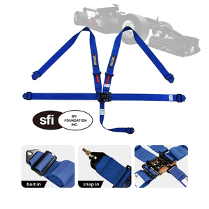 เข็มขัดนิรภัยสำหรับแข่งรถ SF-502 สำหรับการแข่งรถ NHRA Drag Racing ได้รับการรับรองมาตรฐาน SFI แบบ 5 จุด OEM ODM รับผลิตตามสั่ง สีตามแบรนด์ ขายส่ง - Product Image 2