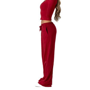 Pantalones Deportivos Personalizados Nesta Sports para Mujer, Cintura con Cordón Ajustable, Elásticos, Suaves, Estilo Athleisure, Corte Acampanado - Product Image 4