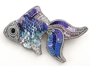 Belle broche brodée de perles, bijoux de mode faits à la main avec des perles de qualité supérieure, cadeau idéal pour toutes les occasions - Product Image 4