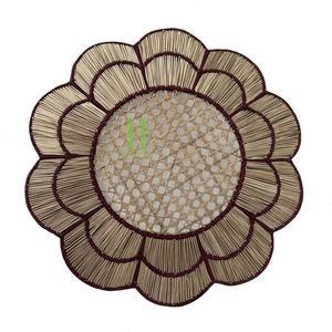 New Arrival Hot Trend Boho Seagrass Round Eco-Friendly 35cm Diameter Charger <b>Plates</b> <b>Mats</b> & Pads OEM Hot Sale Vietnam HNH Craft - Product Image 5