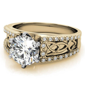 IGI Certified Lab Grown Diamond Diamond Cute Celtic Engagement Ring VS1 Clarity Brilliant Cut Bride Wear Wedding 18k Gold Ring - Product Image 3
