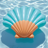 Matelas de natation flottant en PVC Lixin pour l'été, en forme de coquillage, pour la plage, accessoires de natation et de plongée