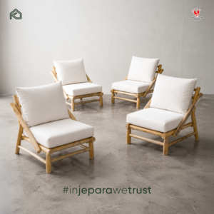 Chaise longue confortable en teck massif naturel de luxe, écologique, pour salon moderne, villa, patio - Artisanat indonésien - Product Image 4