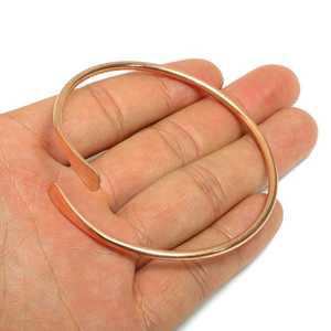 Rose Gold Plated <b>Copper</b> Alloy Cuff Bracelet Classic Unisex Jewelry for men women <b>copper</b> wear jewelry - Product Image 1