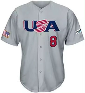 Conjuntos de Camisetas de Béisbol Estampadas para Hombre, Personalizadas, con Rayas de Colores, Manga Corta, Cintura Elástica, Transpirables, de Poliéster, Talla Adulto Regular - Product Image 6
