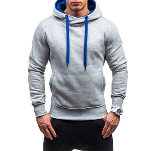 Sudaderas con Capucha Personalizadas OEM 2021 para Hombre, Diseño Sólido, Tejido de Felpa, Cuello Redondo, Bolsillos, Tallas Grandes, Logotipo Impreso, Venta al Por Mayor de Fábrica - Product Image 1