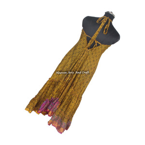 Nuevo Éxito en el Mercado Occidental: Vestido de Seda Sari Vintage 2026 para Mujer, Elegante Vestido de Noche sin Mangas para Damas - Product Image 4