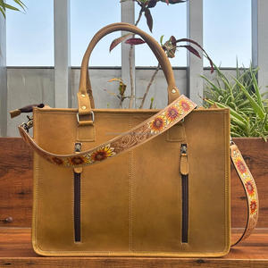 ¡Novedad de 2025! Bolso de mano de cuero de vaca genuino con herramientas manuales de girasol, bolso de mano oculto, bolso de mano de cuero tallado occidental - Product Image 5