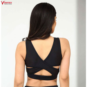 New Gym Sports <b>Bra</b> Women High Support Fitness Yoga Running Breathable Quick Dry <b>Stretch</b> Comfort Simple Front Logo Activewear Top - Product Image 3