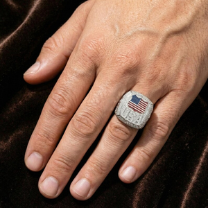 Bague de championnat personnalisée en argent sterling 925 sertie de diamants Moissanite, style hip-hop luxueux pour homme, idéale pour les soirées. - Product Image 3