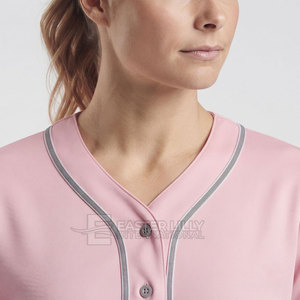 Maillot de softball personnalisé de haute qualité pour fabricants, maillot de softball boutonné, maillot de softball couleur unie - Product Image 4