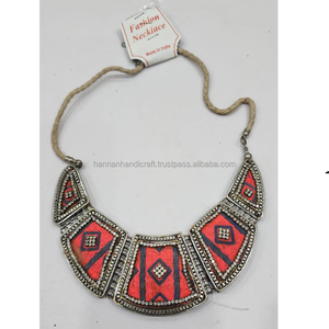 Amber Orange Oval Acrylic <b>Bead</b> Necklace Chunky Resin Disc Statement Jewelry Women <b>Plastic</b> Linked Neck Accessories Apparel Gift - Product Image 4
