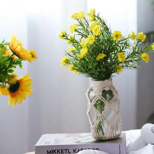 Florero de Yute Hecho a Mano Ecológico – Florero Decorativo de Fibra Natural para Sala de Estar, Oficina, Hotel y Decoración de Interiores del Hogar - Product Image 5