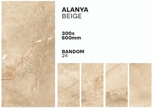 SATHIYA TILES Alanya Brown Porcelain Glossy Brick <b>Wall</b> Imitation Texture Anti-Slip Wear-Resistant 300x600mm Villa Bedroom Mall - Product Image 4