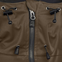 Veste softshell à capuche marron pour homme, coupe-vent, résistante à l'eau, fermeture éclair, manteau d'hiver pour l'extérieur, coupe classique