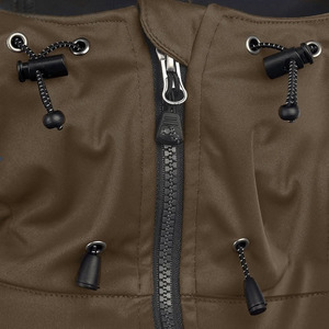 Veste softshell à capuche marron pour homme, coupe-vent, résistante à l'eau, fermeture éclair, manteau d'hiver pour l'extérieur, coupe classique - Product Image 4