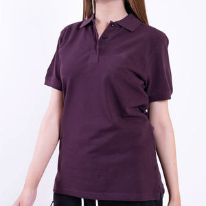 Meilleur fournisseur, nouvelle arrivée, mode féminine, décontractée, nouveau design, manches courtes, couleur unie, coton de haute qualité, polyester, polos - Product Image 1