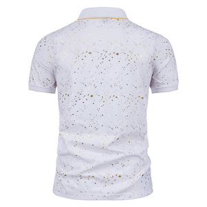T-shirt col chemise à manches courtes pour homme, style gothique, en tissu tricoté durable, structure confortable, imprimé numérique - Product Image 2