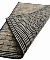 Moderne Handgewebte Umweltfreundliche Indische Teppiche aus Naturwolle 3500gsm Flachfloriges Würfelmuster Rechteckiger Teppich für Wohnzimmer
