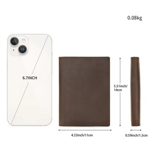 Luxury Genuine Leather <b>Passport</b> Holder Custom Logo Travel <b>Wallet</b> Full Grain Leather <b>Passport</b> Cover Manufacturer Bulk LPH-0323 - Product Image 3
