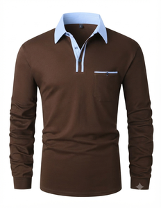 Polo personnalisé pour homme – Nouvelle collection été – Formel et élégant pour le golf – Couleur unie – Design simple - Product Image 1