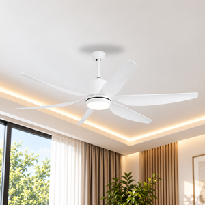 Ventilador de Techo Blanco WINDBROOK de 54 Pulgadas con Luz, Motor DC, Control Remoto, 6 Velocidades, Reversible, Silencioso para Dormitorio - Product Image 4