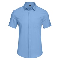 Chemises de bureau formelles pour hommes de qualité supérieure, respirantes, écologiques, anti-boulochage, couleur unie, coupe ajustée, confortables, en provenance du Bangladesh