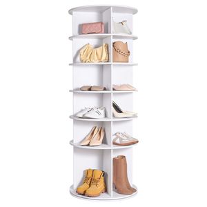 Scarpiera Girevole a 6 Livelli, Espositore per Scarpe Rotante a 360 Gradi, Carosello Portascarpe in Alluminio, Lazy Susan - Product Image 1