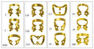 Dental Clamps Rubber Dam Set 12 Mounting Rack Black <b>Titanium</b> Autoclavable Stainless Steel Manual Orthodontic by Blush surgical - Product Image 5