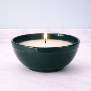 Recipiente de Cerámica para Velas Verdant Glow, Tazón Ancho, Grueso, Resistente al Calor, Acabado Liso, para una Sola Vela, Decoración Elegante para el Hogar - Product Image 5