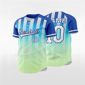 Camiseta de Béisbol Sublimada Personalizada con Diseño a Rayas, Malla Transpirable, Manga Corta, Unisex, Ropa Deportiva para Adultos, Número 10 - Product Image 5