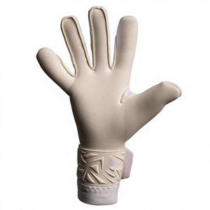 Custom Design White and Red Breathaprene Soccer Goalkeeper <b>Glove</b> with 4mm German Latex Medius Cut Flat Palm Goalkeeper <b>Gloves</b> - Product Image 1