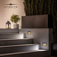 Lumière d'angle extérieure moderne en aluminium encastrée étanche Lampe murale d'escalier Luminaire LED commercial pour marches