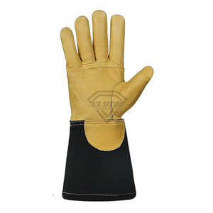 Custom Leather Beekeeping <b>Gloves</b> <b>Long</b> Canvas Cuff Protective Apiary Safety <b>Gloves</b> Durable Sting Resistant Work <b>Gloves</b> - Product Image 5