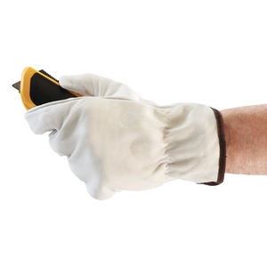 High Quality Leather Safety Assembly <b>Gloves</b> White Color Full Finger Breathable Touch Screen Sporty Style For Sports Use - Product Image 5