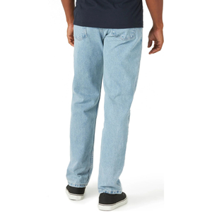 Pantalones Vaqueros Casuales de Algodón Tejido Personalizados, Lavado Medio, Transpirables, Moda Otoñal, Corte Recto y Ajustado para Hombre - Product Image 6