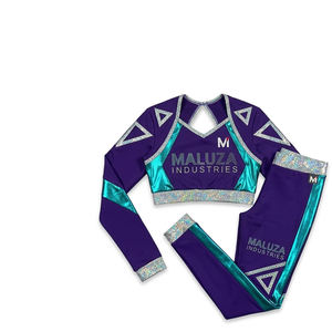 Uniformes de Animadoras para Equipos Escolares Juveniles, Vestido sin Mangas con Cuello en V Sublimado, Ropa de Entrenamiento y Actuación para Niñas - Product Image 4